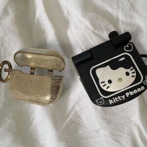 Black Kitty Airpods 3rd Gen Case with Keychain